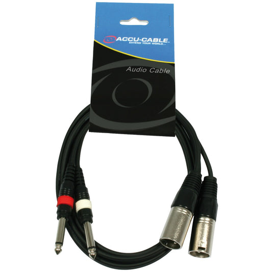 AC-2XM-2J6M/5 2x XLR male to 2x 6,3 Jack
