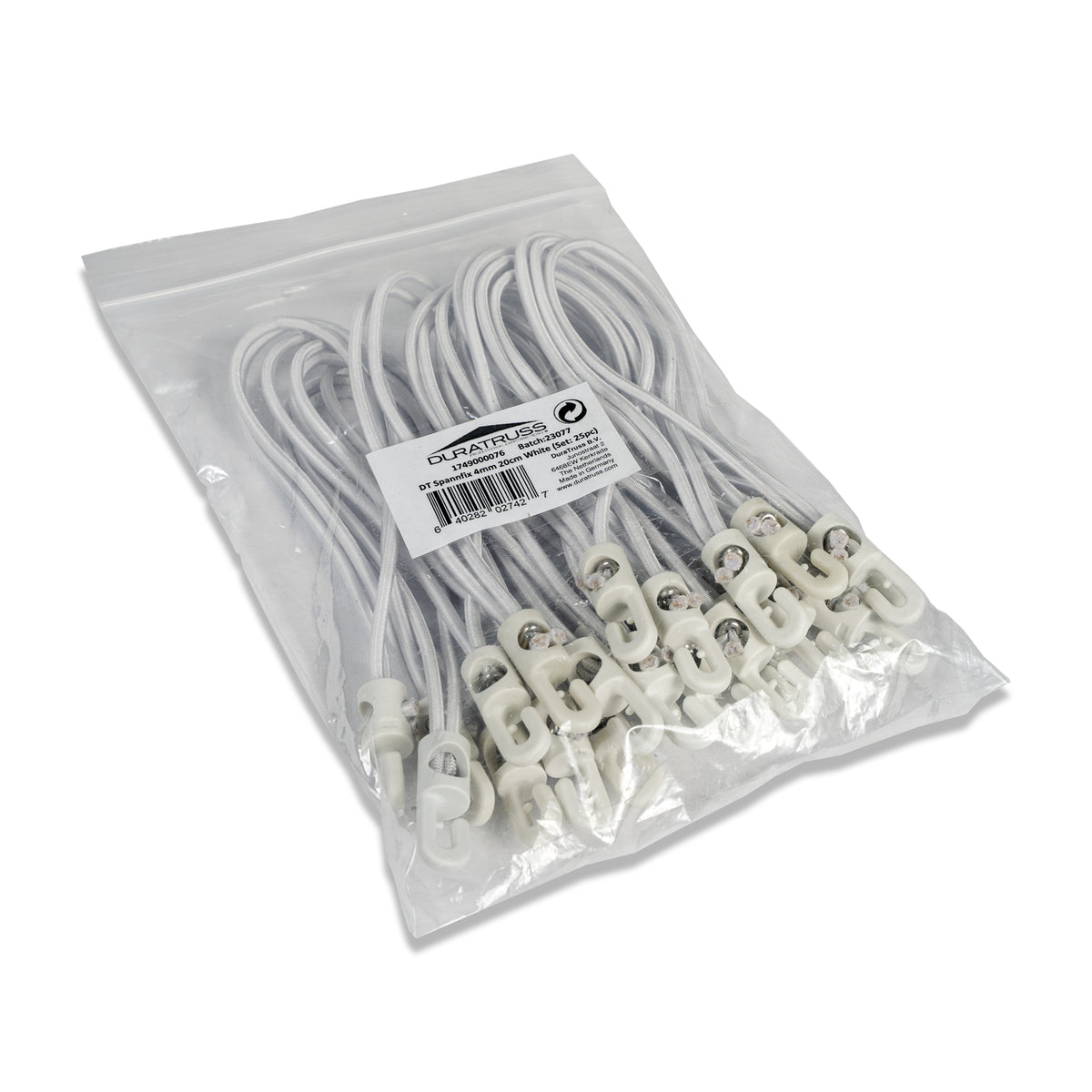 DT Spannfix 4mm 20cm White (Set: 25pc)