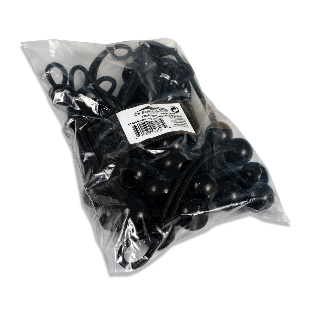 DT Ball Bungee Loop 5mm 20cm Black(25pc)