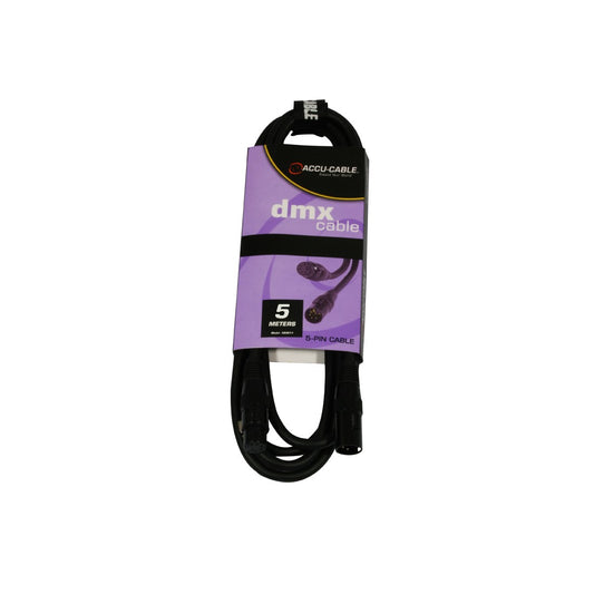 AC-DMX5/5 - 5 p. XLR m/5 p. XLR f 5m DMX