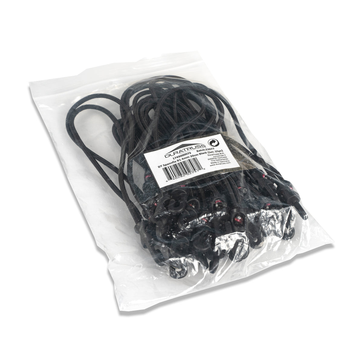 DT Spannfix B1 4mm 20cm Black (25pc)